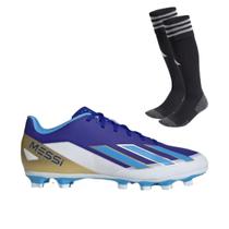 Chuteira Campo Adidas Messi X Crazyfast Club + Meião Adidas Preto