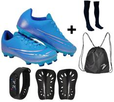Chuteira Campo Adulto Juvenil 200 Nova Travas Futebol Uzze + Meião Caneleira Relógio Mochila Chuteira Campo Adulto Juvenil 200 Nova Travas Futebol Uzze + Meião Caneleira Relógio Mochila