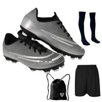 Chuteira Campo Adulto Juvenil 200 Nova Travas Gramado Futebol Uzze + Meião Short Esportivo Mochila Chuteira Campo Adulto Juvenil 200 Nova Travas Gramado Futebol Uzze + Meião Short Esportivo Mochila