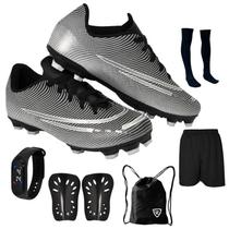 Chuteira Campo Adulto Juvenil 200 Nova Travas Gramado Futebol Uzze + Meião Short Mochila Caneleira Relógio Chuteira Campo Adulto Juvenil 200 Nova Travas Gramado Futebol Uzze + Meião Short Mochila Caneleira Relógio