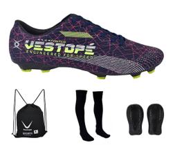Chuteira Campo Futebol Costurada Vestope Faster Kit Bmc