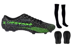 Chuteira Campo Futebol Vestope Faster Adulto Juvenil KIT MC