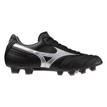 Chuteira Campo Mizuno Morelia Elite MD II Pro - Masculino - Preto-Cinza