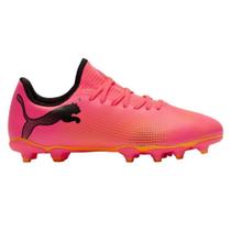 Chuteira Campo Puma Future 7 Play FG/AG Infantil - Rosa 36