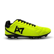 Chuteira Campo Trava Profissional Cano Reforçada Verde Limão