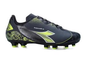 Chuteira De Campo Diadora Squadra-Chumbo/Preto/Amarelo Neon