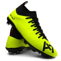 Chuteira De Futebol Campo Botinha Profissional Antiderrapante Original Sola Costurada