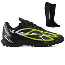 Chuteira de Futebol Society Masculina Para Grama Sintetica Material Sintético + Meião