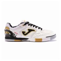 Chuteira de Futsal Joma Top Flex Branco Preto Dourado - Adulto