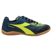 Chuteira Diadora Squadra II Futsal Masculino - Azul e Amarelo