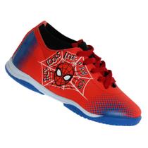 Chuteira Dray Futsal 4501 Marvel Homem Aranha Vermelha e Azul - Infantil