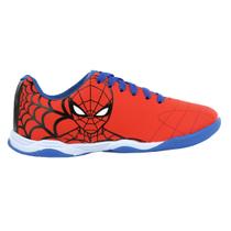 Chuteira Dray Futsal Marvel 4118 Homem-Aranha Azul e Vermelha - Infantil