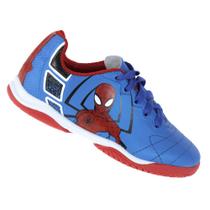 Chuteira Dray Futsal Marvel 4229 Azul e Vermelha - Infantil