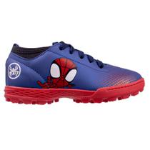 Chuteira Dray Society Marvel Homem Aranha Infantil Azul