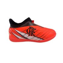 Chuteira Flamengo Oxn Avanti 3 Elastic Neo Futsal Pro Pvc - Infantil - Coral/Branco