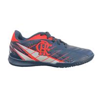 Chuteira Flamengo Oxn Avanti 3 Futsal Adulto Pro PVC 2 - Marinho/Branco/Coral