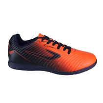 Chuteira Futebol Masculina Forza II Futsal Laranja Neon/Marinho Topper