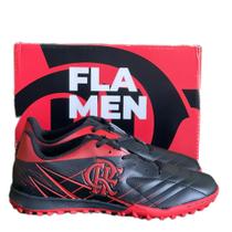 Chuteira Futebol Society Flamengo Oxn Infantil Original Licenciada