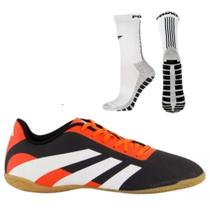 Chuteira Futsal Adidas Predator Essentials Artilheira + Meia Antiderrapante Branca