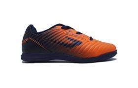 Chuteira futsal/indoor Topper Forza Ii Infantil - unissex - laranja+azul marinho