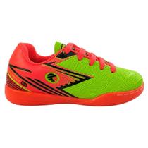 Chuteira Futsal Infantil Olimpica 5.0 Verde Laranja