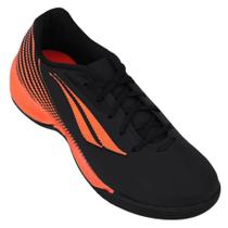 Chuteira Futsal Infantil Penalty Rocket Turbo XXI Preto e Laranja