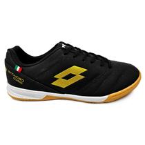 Chuteira Futsal Lotto Stadio Classic Preto Indoor Conforto Chuteira Futsal Lotto Stadio Classic Preto Indoor Conforto
