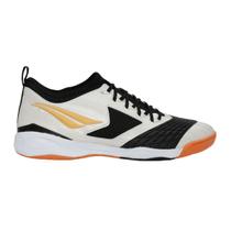 Chuteira Futsal Penalty Max 1000 Ecoknit Cor: Branco E Dourado - Tamanho: 40 Chuteira Futsal Penalty Max 1000 Ecoknit Cor: Branco E Dourado - Tamanho: 40