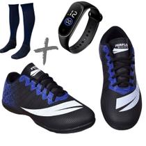 Chuteira Futsal Quadra Adulto Infantil Meião E Relogio Colada e Costurado