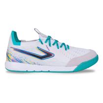 Chuteira Futsal Topper Dominator Fuse II Branco Verde