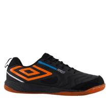 Chuteira Futsal Umbro Pro 5 Bump Unissex - Preto+Laranja
