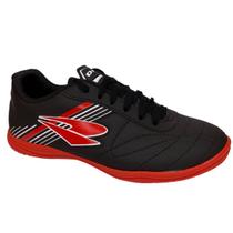 Chuteira Indoor Dray 323 Masculina - Preto/vermelho