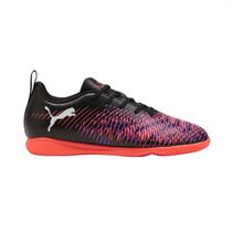 Chuteira Indoor Infantil Puma Future 8 Play It Preto E Coral Chuteira Indoor Infantil Puma Future 8 Play It Preto E Coral