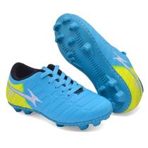 Chuteira Infantil Campo Grama natural Futebol com travas, 28 ao 33, Cores Vibrantes