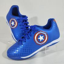 Chuteira Infantil Futsal Dray Marvel Capitão América 4080 (64575) Chuteira Infantil Futsal Dray Marvel Capitão América 4080 (64575)