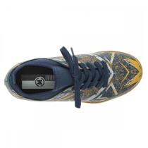 Chuteira Infantil Menino Molekinho Quadra Lycra - Marinho/ Dourado