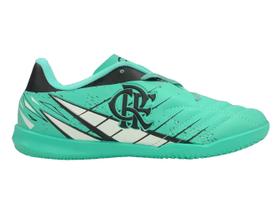 Chuteira Infantil OXN Flamengo Avanti 3 Pro PVC 2 - Futsal - Menta/Branco/Preto