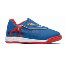 Chuteira infantil tênis futsal sem cadarço homem aranha spider man