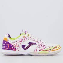 Chuteira Joma Top Flex Futsal Amandinha Branca e Roxa Feminina Chuteira Joma Top Flex Futsal Amandinha Branca e Roxa Feminina