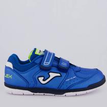 Chuteira Joma Top Flex Futsal Juvenil Azul e Branca Chuteira Joma Top Flex Futsal Juvenil Azul e Branca