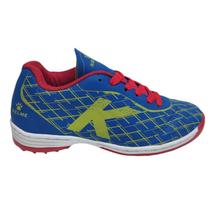 Chuteira Kelme Sin Kubo Tf Society Jr - Azul e Vermelho