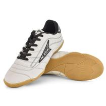 Chuteira Milan Indor Masculina Couro Conforto Branca Cadarço Chuteira Milan Indor Masculina Couro Conforto Branca Cadarço