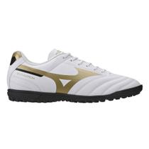 Chuteira Mizuno Society Morelia Club AS Branco e Dourado - Masculino