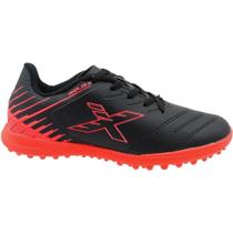 Chuteira oxn agilis ii society pro pvc infantil - preto/coral