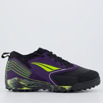 Chuteira Penalty Se7e Pro Molix Locker Society Preta e Roxa