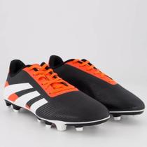 Chuteira Predator Artilheira 24.5 FG Campo Preta e Vermelha