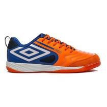 Chuteira Profissional de Futsal Umbro Pro 5 Bump Laranja Azul - Masculino Chuteira Profissional de Futsal Umbro Pro 5 Bump Laranja Azul - Masculino