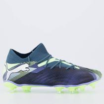 Chuteira Puma Future 7 Match Campo Verde e Azul Chuteira Puma Future 7 Match Campo Verde e Azul