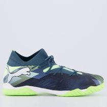 Chuteira Puma Future 7 Match Futsal Juvenil Verde e Branca Chuteira Puma Future 7 Match Futsal Juvenil Verde e Branca