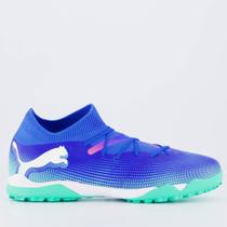 Chuteira Puma Future 7 Match Society Azul e Branca Chuteira Puma Future 7 Match Society Azul e Branca